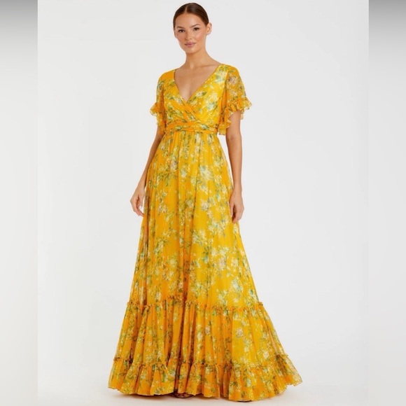 Mac Duggal Evening - 70241 Floral Printed A-Line Evening Dress $498